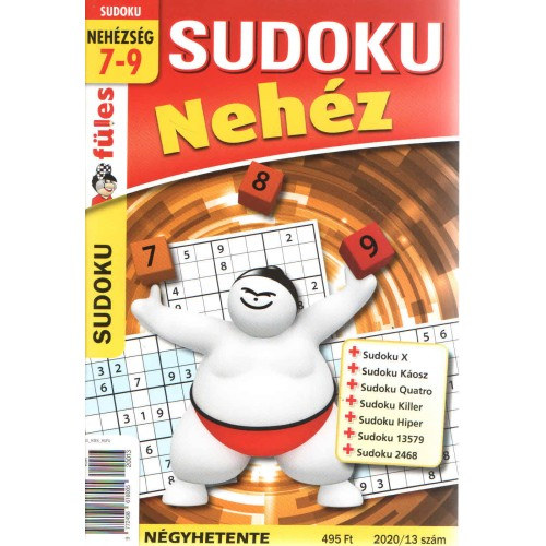 Füles Sudoku nehéz 2020/13