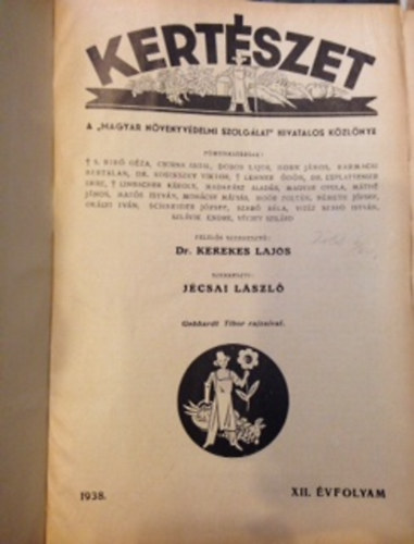 Dr. Kerekes Lajos - Kertszet 1932 VI. vfolyam