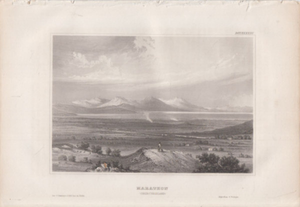 Marathon (Griechenland) (Marathon, Grgorszg, Eurpa) (16x23,5 cm mret eredeti aclmetszet, 1856-bl)