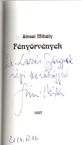 Simai Mihly - Fnyrvnyek- dediklt