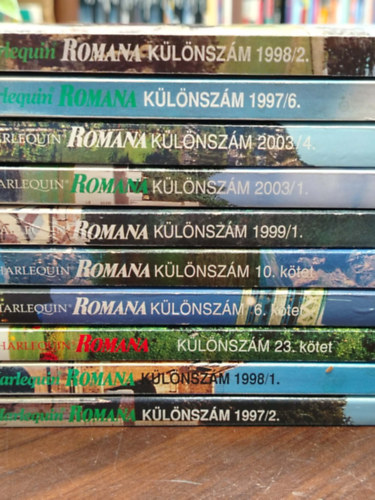 KÖNYVCSOMAG, 10 DB. ROMANA KÜLÖNSZÁM - 1998/2, 1997/6, 2003/4, 2003/1, 1999/1, 1998/1, 1997/2, 10, 6, 23