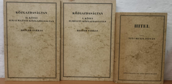 Sz�chenyi Istv�n Heller Farkas - K�zgazdas�gi k�nyvcsomag