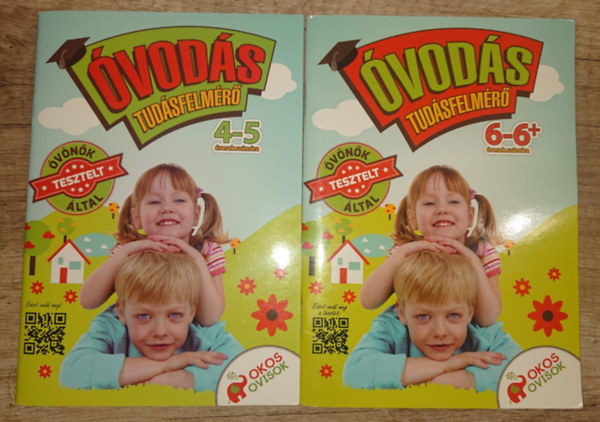 2 db Óvodás tudásfelmérő: Óvodás tudásfelmérő 4-5 éveseknek, Óvodás tudásfelmérő 6-6+ éveseknek (Okos ovisok)