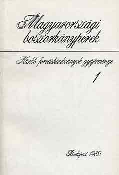 Magyarországi boszorkányperek (kisebb forráskiadványok gyűjt.) I-II.