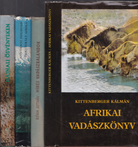 4 db vadszknyv: Afrikai vadszknyv + Hres vadszkalandok + Denaturlt Afrika + Hajnali svnyeken
