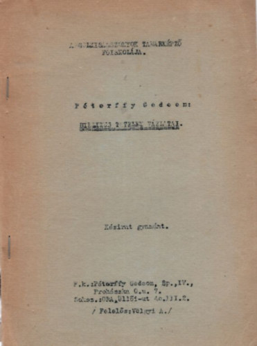 Pterffy Gedeon - Biblikus ttelek vzlatai