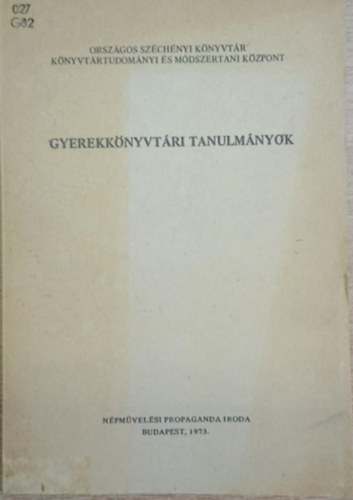 Vargha Balázs (szerk.) - Gyerekkönyvtári tanulmányok