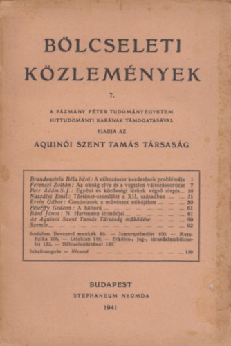 Stephaneum Nyomda - Blcseleti kzlemnyek 7.