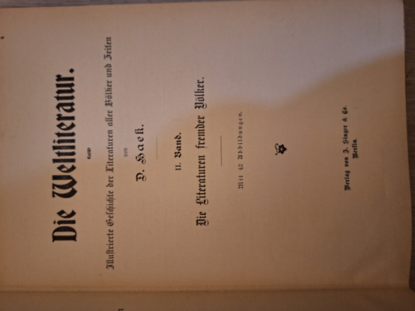 D. Haek - Die Weltliteratur II. Band