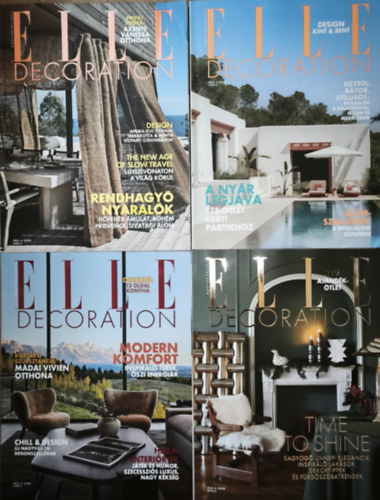 Osvárt Judit (Szerk.) - 4db kötet az Elle Decoration Magyarország sorozatból - 2024. 4. szám, 2025. 4. szám, 2025. 5. szám, 2025. 6. szám