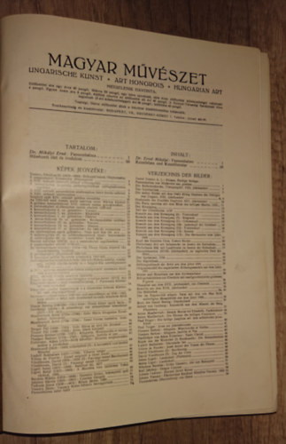 A Magyar Művészet 1928-as évfolyamának első hat száma (január-június)