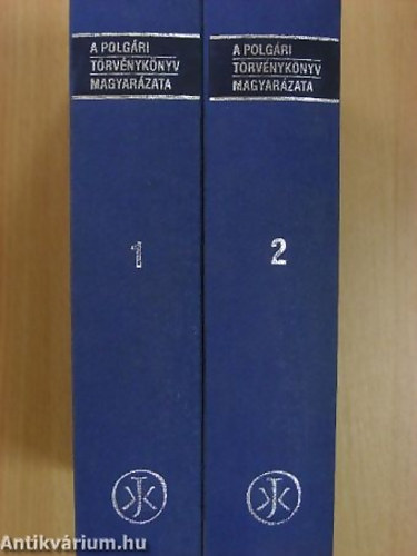 SZERZŐ Benedek Károly - Berényi József - A polgári törvénykönyv magyarázata 1. - 2. I-II.