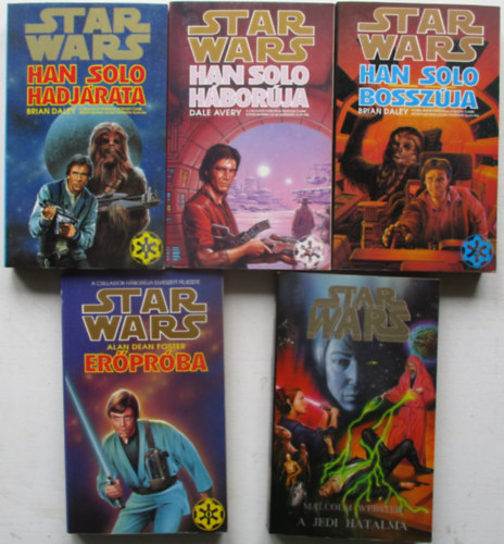 5 db Star Wars k�tet (Han Solo hadj�rata, Han SOlo h�bor�ja, Er�pr�ba, A jedi hatalma, Han Solo bossz�ja)