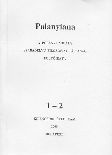 Fehr Mrta  (szerk.); Gbor va (szerk.) - Polanyiana 2000/1-2. Kilencedik vfolyam