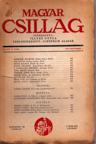 Illys Gyula  (ford.) - Magyar Csillag 1943. szeptember 1. III. vfolyam 17. szm