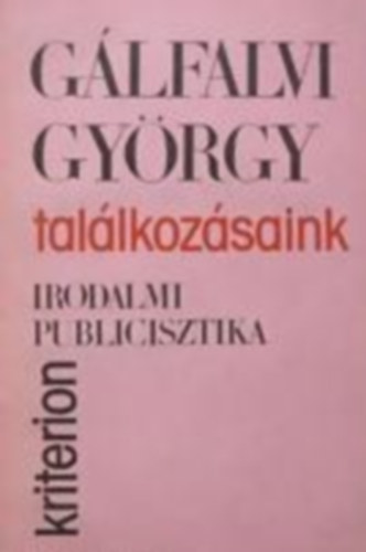 Glfalvi Gyrgy - Tallkozsaink -Irodalmi publicisztika