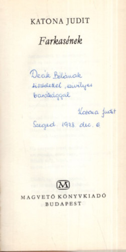 Katona Judit - Farkas�nek- Dedik�lt