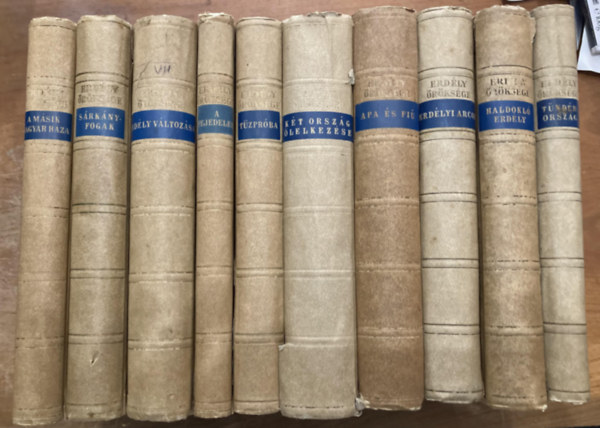 Szaládi János, Bod Péter, Cserei Mihály, Ravasz László, Ujfalvy Sándor Makkai László - Erdély öröksége I-X.- Teljes sorozat (Pergamin kötésben)