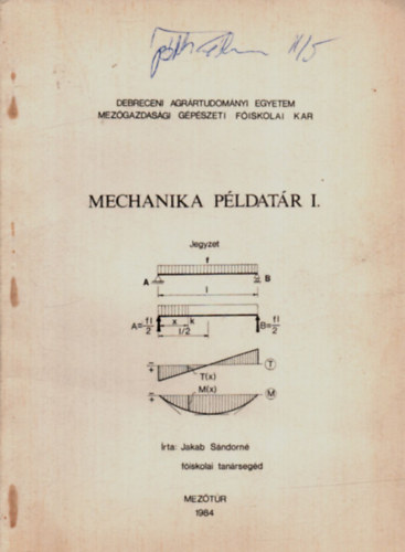 Jakab Sndorn - Mechanika pldatr I. - Jegyzet.