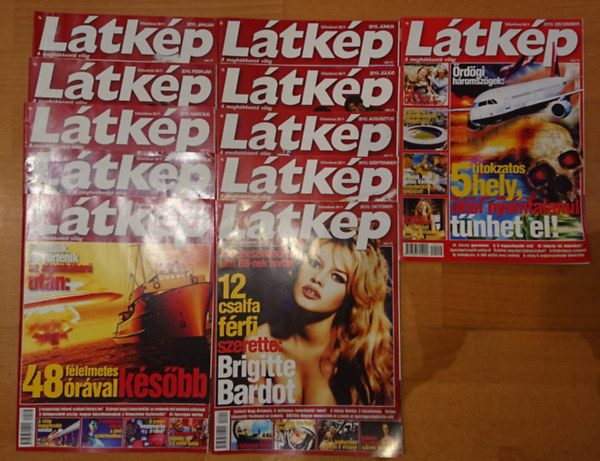 11 db Ltkp magazin 2010-bl: 2010/janur, februr, mrcius, prilis, mjus, jnius, jlius, augusztus, szeptember, oktber, december (a novemberi szm hinyzik)