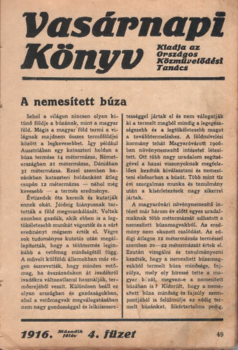 Árkay Kálmán (szerk.) - Vasárnapi Könyv 1916 II. félév 4-26. füzet