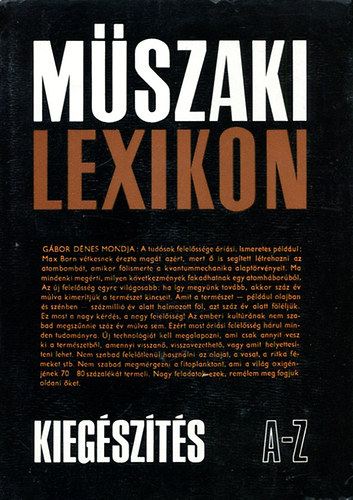 fszerk.: Polinszky Kroly - Mszaki Lexikon Kiegszts A-Z