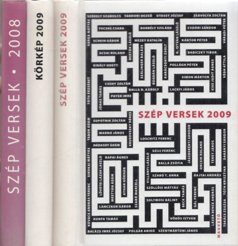 3 db vers antológia: Szép versek 2009 + Körkép 2009 + Szép versek 2008