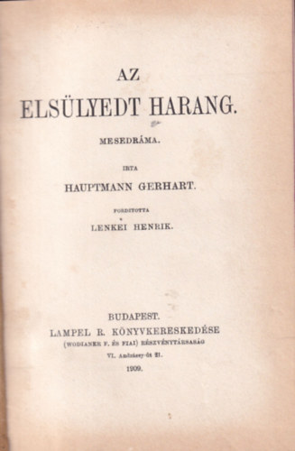 Gerhart Hauptmann - Az elslyedt harang