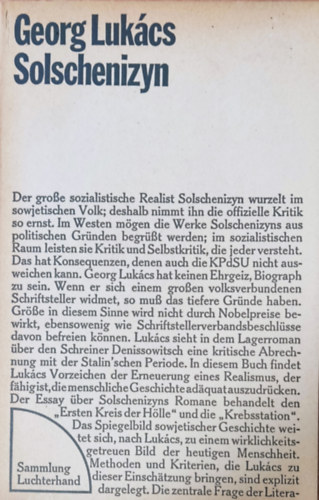 Georg Luk�cs - Solschenizyn