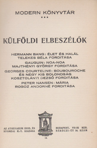 K�lf�ldi elbesz�l�k III.