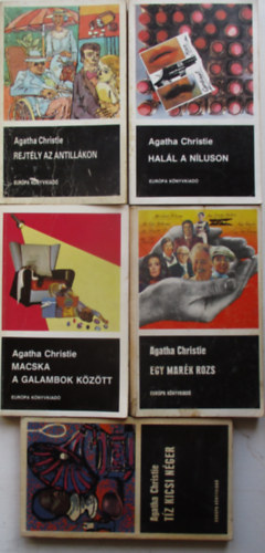 Agatha Christie - 5 db Agatha Christie (Tz kicsi nger, Hall a Nluson, Rejtly az Antillkon, Egy mark rozs, Macska a galambok kztt)