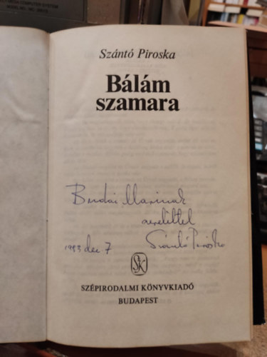 Sznt Piroska - Blm szamara (dediklt)