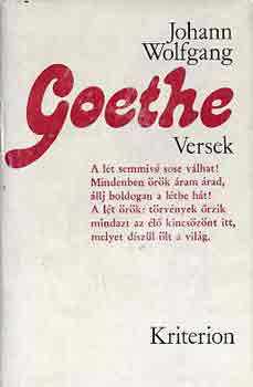 Johann Wolfgang von Goethe - Versek (Goethe)