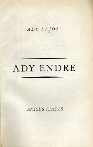 Ady Lajos - Ady Endre