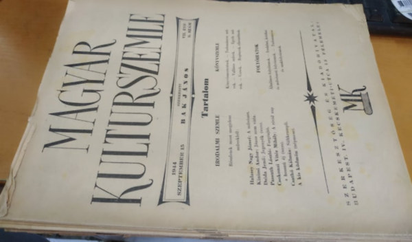 Bak J�nos - 39 db Magyar kulturszemle 1939-1944 k�z�tt, sz�rv�nysz�mok