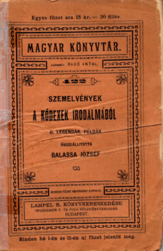 Balassa J�zsef - Szemelv�nyek a k�dexek irodalm�b�l
