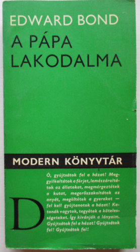 Edward Bond - A pápa lakodalma